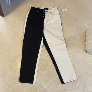 Pacsun black and white super high rise pants size 27